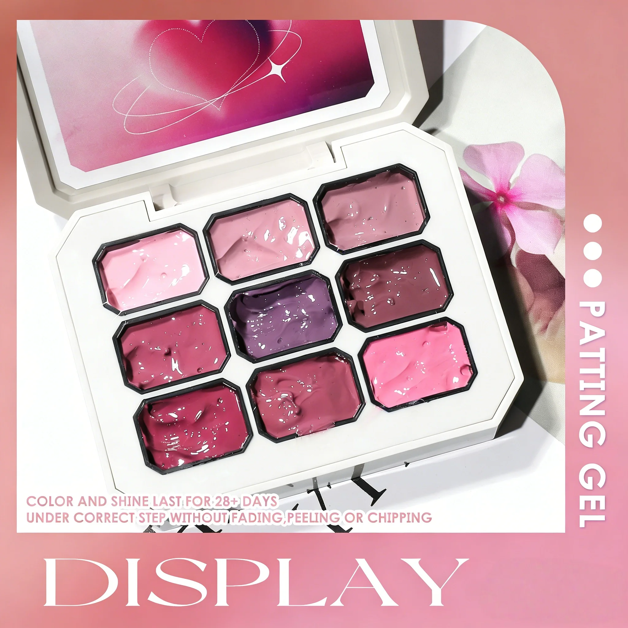 9-color painting gel nail polish, bean paste pink painting gel, high saturation popular nail salon semi-solid nail polish thumbnail 3