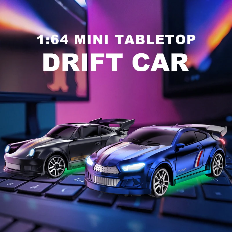 Bestseller 1/64 Scale Drift RC Car 2.4GHz Desktop Mini Racing Model  4WD Remote Control Vehicle Toy For Adults & Kids Ideal Gi thumbnail 5
