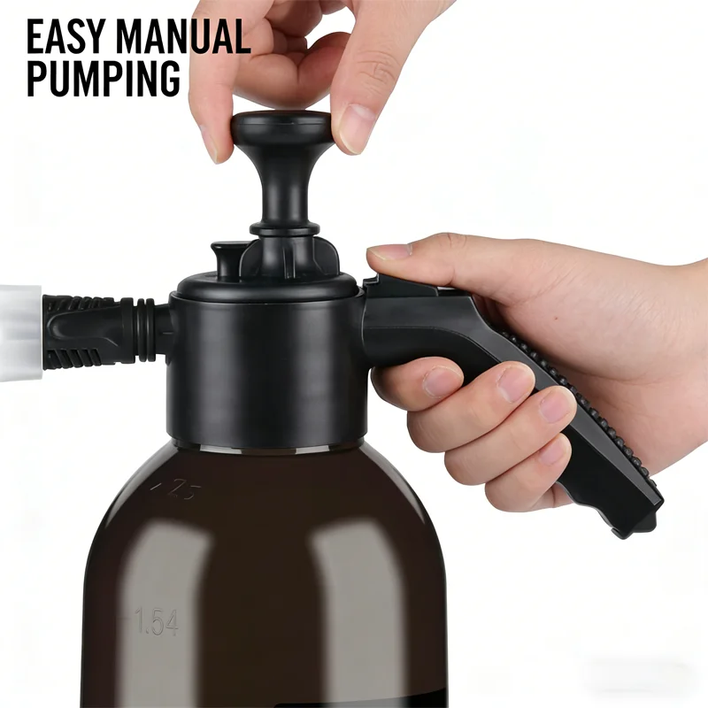 Car washing spray pot foam spray pot 2L spray type with pressure relief valve for household car spray hand pressure spray pot thumbnail 4