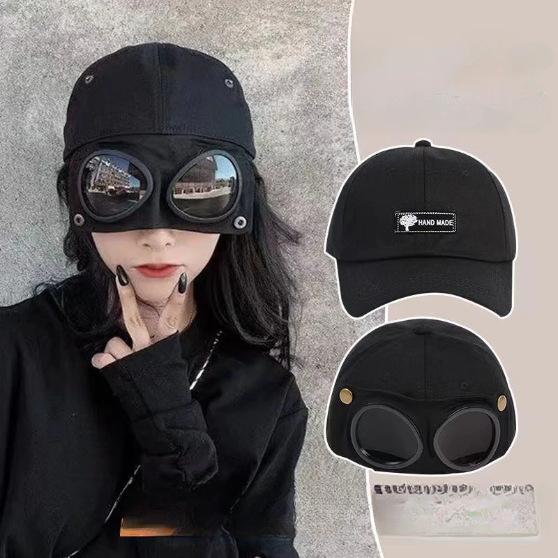 New Aviator Hat Korean Version Personality Glasses Cap Summer Unisex Baseballcap Cap With Sunglasses Sunshade Versatile Cap