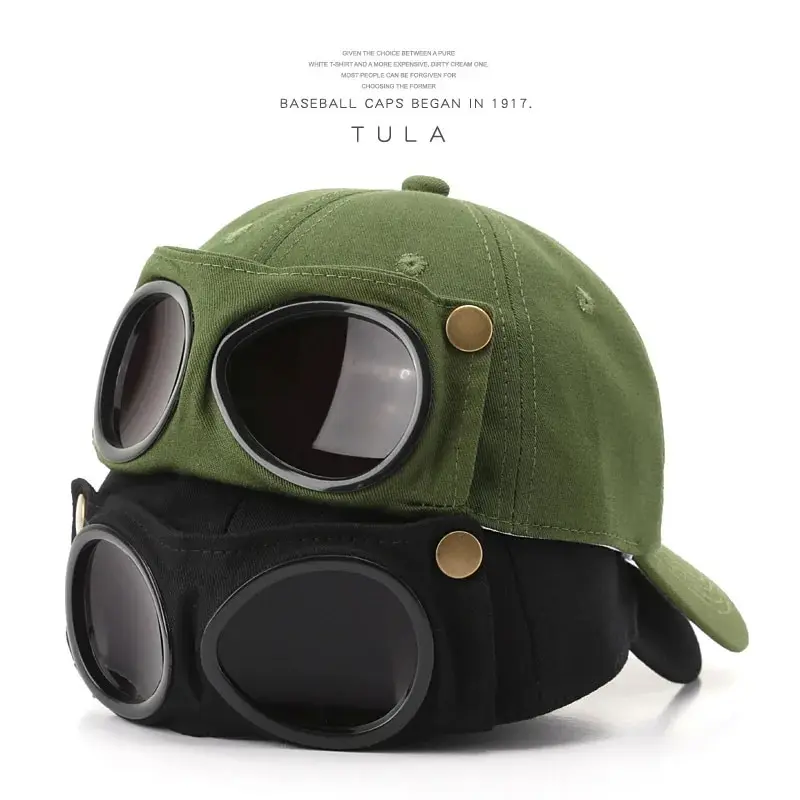 New Aviator Hat Korean Version Personality Glasses Cap Summer Unisex Baseballcap Cap With Sunglasses Sunshade Versatile Cap thumbnail 3