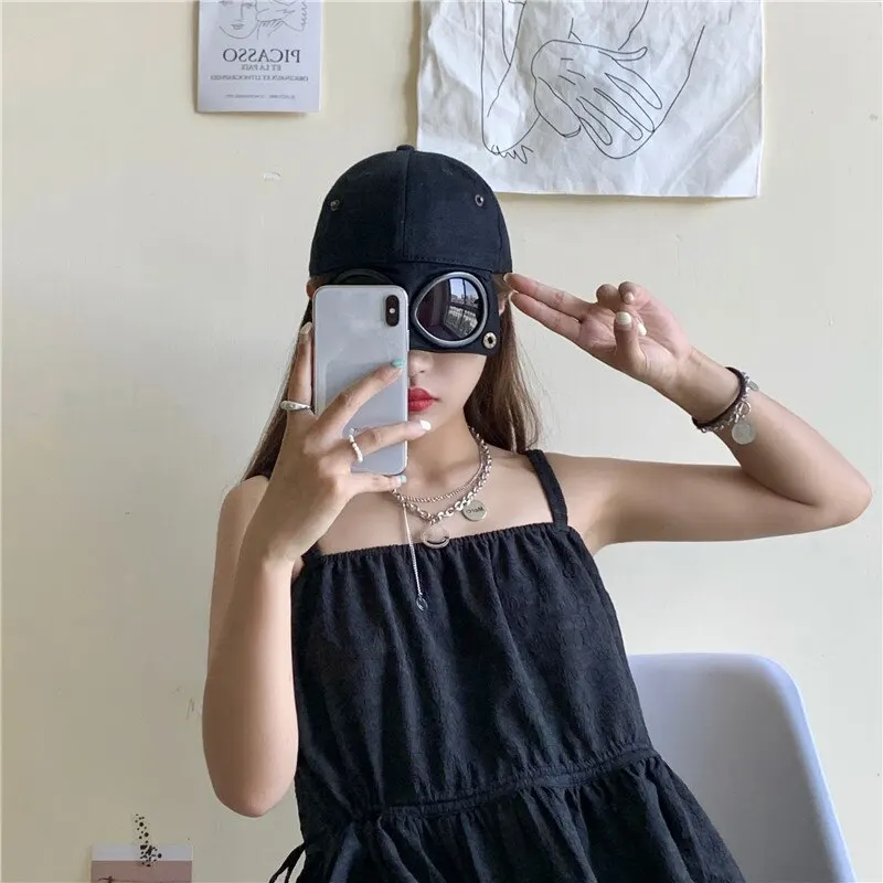 New Aviator Hat Korean Version Personality Glasses Cap Summer Unisex Baseballcap Cap With Sunglasses Sunshade Versatile Cap thumbnail 2