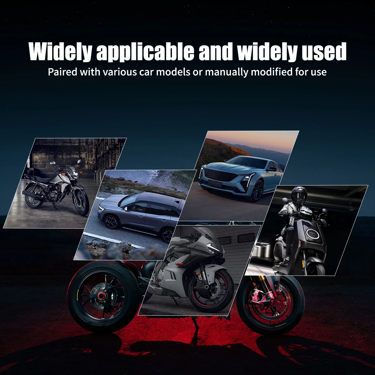1 pair Motorcycle Front Side Wing LED Light Kit Aerodynamic Wing Lights Universal Spoiler Lamp Motorcycle Decorative Accessories thumbnail 6