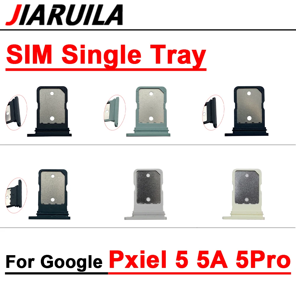 Sim Card Tray For Google Pixel 5 / 5A / 5 Pro SIM Single Card Holder Adapter Chip Socket Tray Reader Drawer Repair Replacement