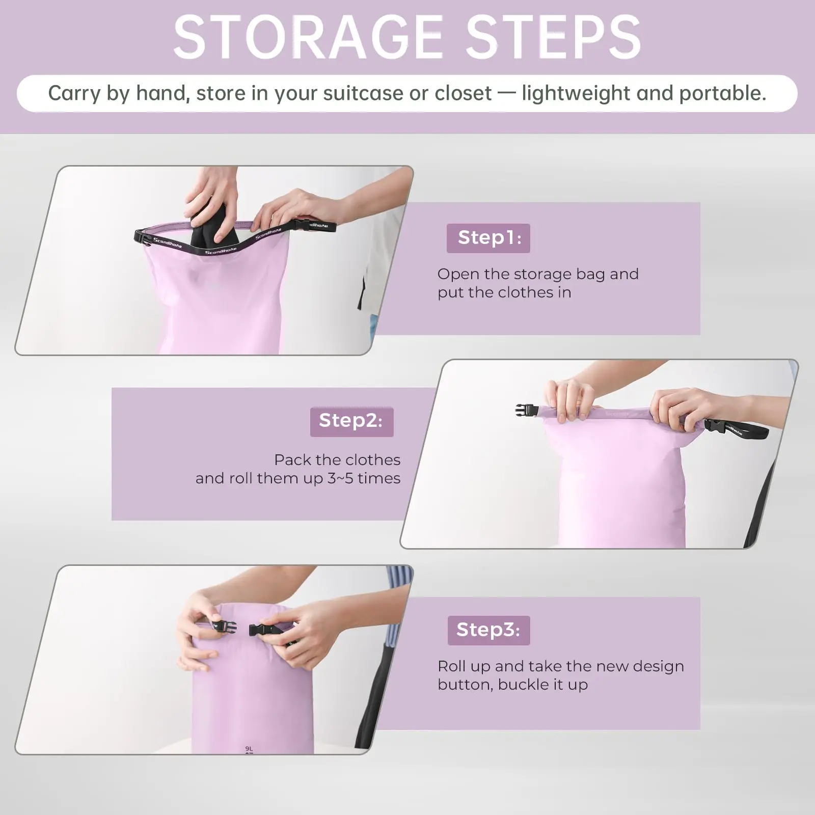 Ultralight Waterproof Dry Bag PU8000MM Swimming Camping Hiking Storage Pouch Travel Luggage Organizer Clothes Sack 9L 15L 20L thumbnail 5