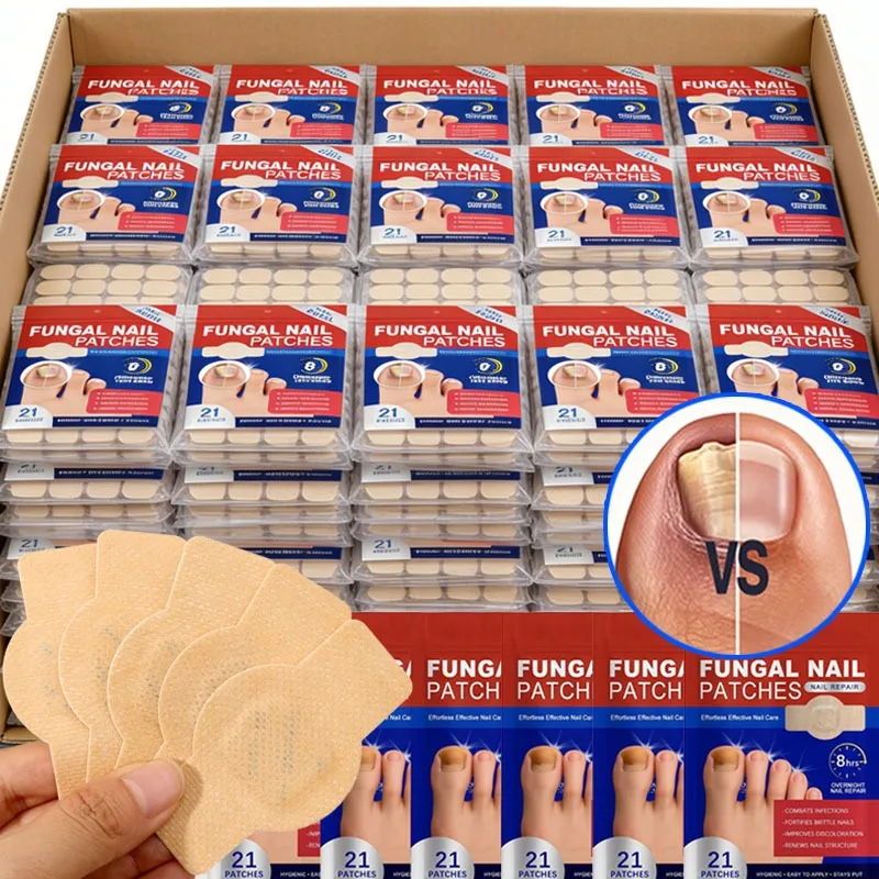 21/210pcs Waterproof Nail Fungus Correction Patch Finger Guard Bandage for Nail Fungus Hollow Nail Cover Disguise Patch