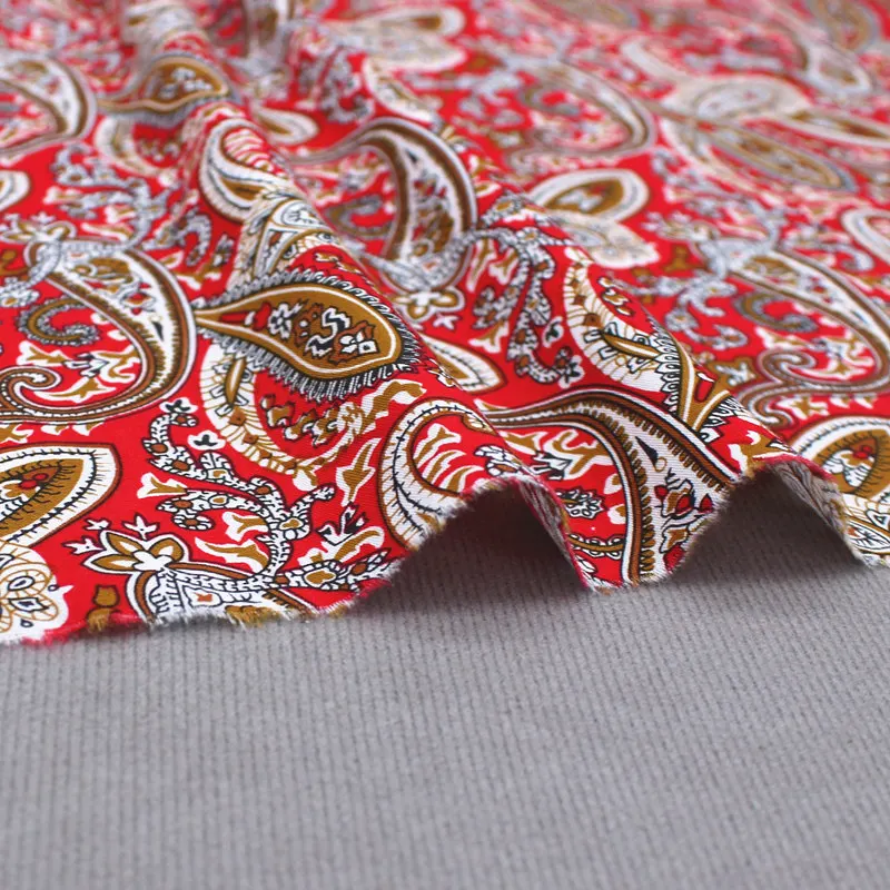 Natural Plain Weave Cotton Printed Poplin Fabric for DIY Sewing Dress Shirt Clothing Fashion Cloth Material By The Meter thumbnail 2