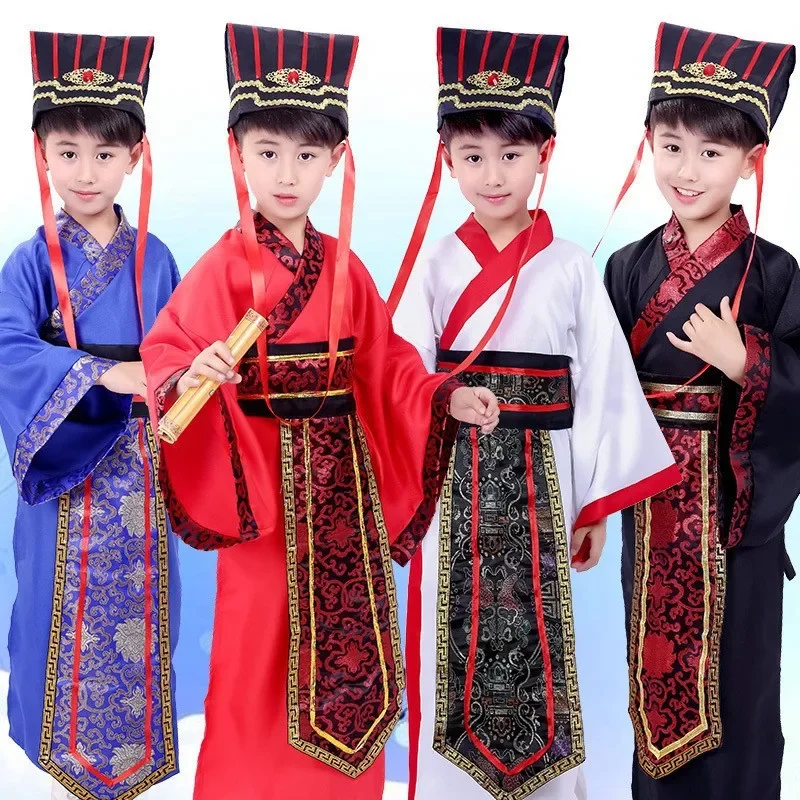 Baby Dress Traditional Chinese Clothing Children Hanfu Costumes Vestido Chino Ancient Outfit Boy Cosplay New Year Tang Suit Kids thumbnail 2