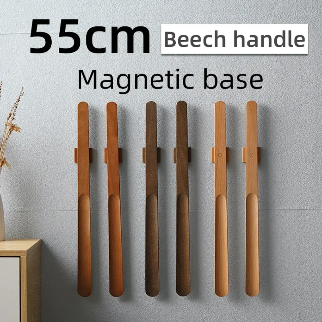 55CM wooden long handle Magnetic shoehorn long shoe spoon Horn for shoes Wear Shoe Easier Support for customized Logo Wholesale thumbnail 4