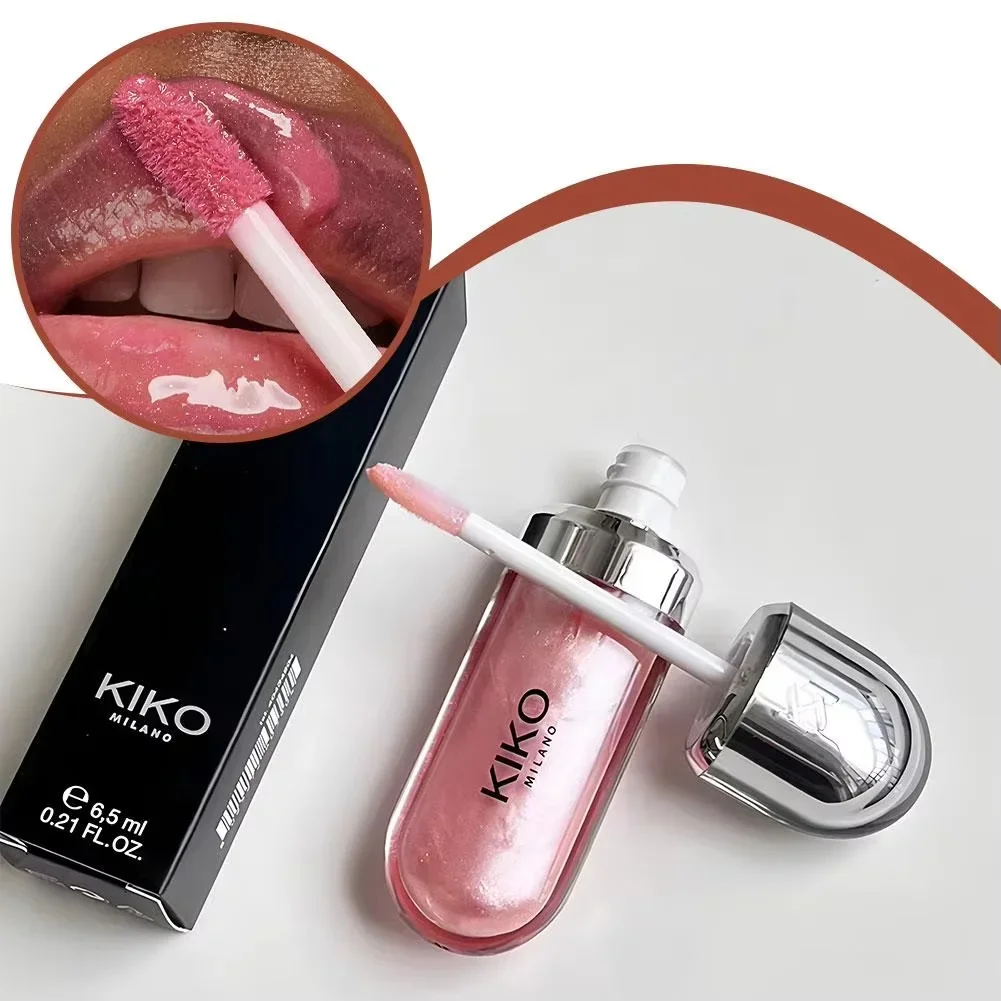 Kiko 3D Hydra LipGloss Non-fading Waterproof Blusher Moisturizing Shimmer Makeup Lip Gloss Lipstick Brun Rose Pearly Mauve Liner thumbnail 5