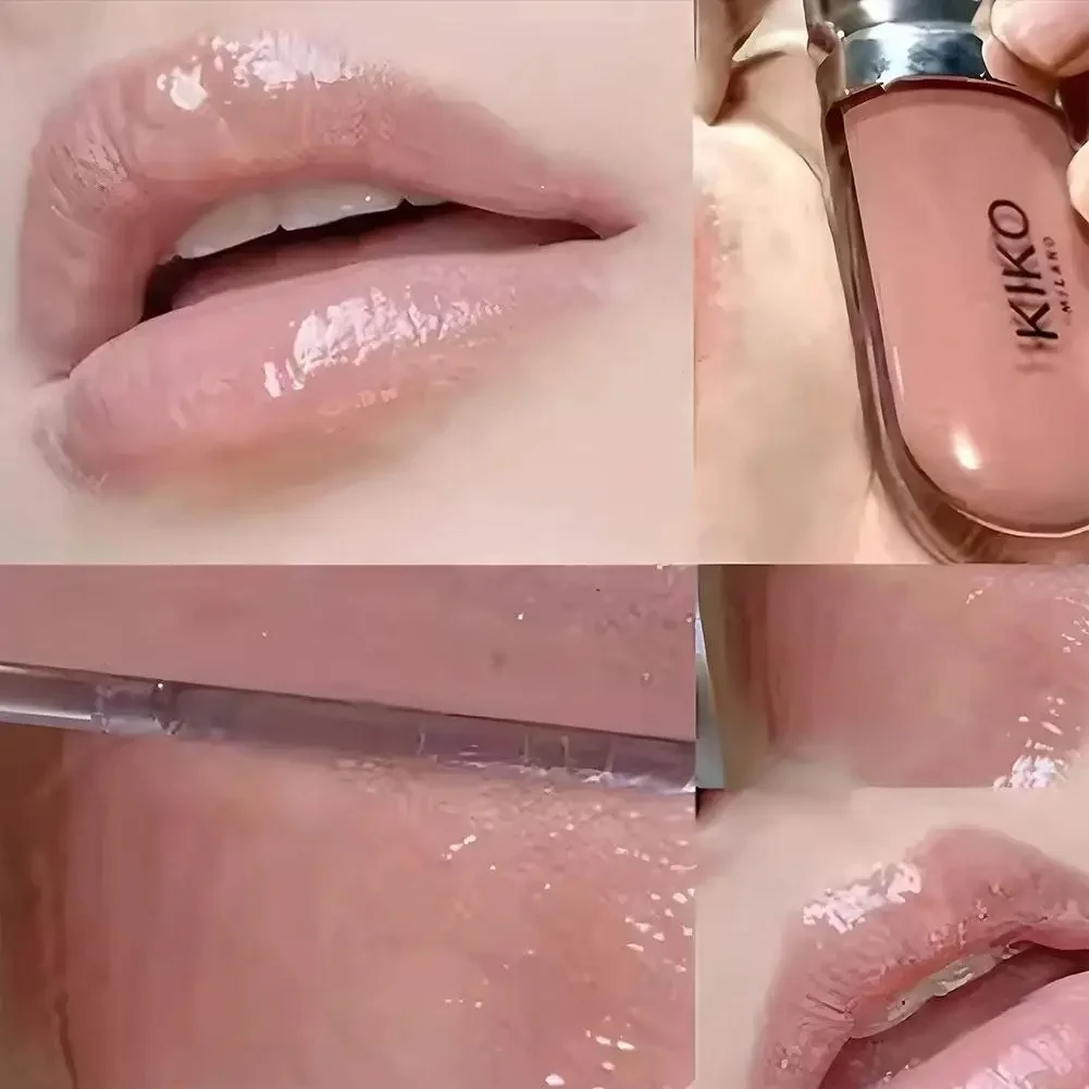 Kiko 3D Hydra LipGloss Non-fading Waterproof Blusher Moisturizing Shimmer Makeup Lip Gloss Lipstick Brun Rose Pearly Mauve Liner thumbnail 6