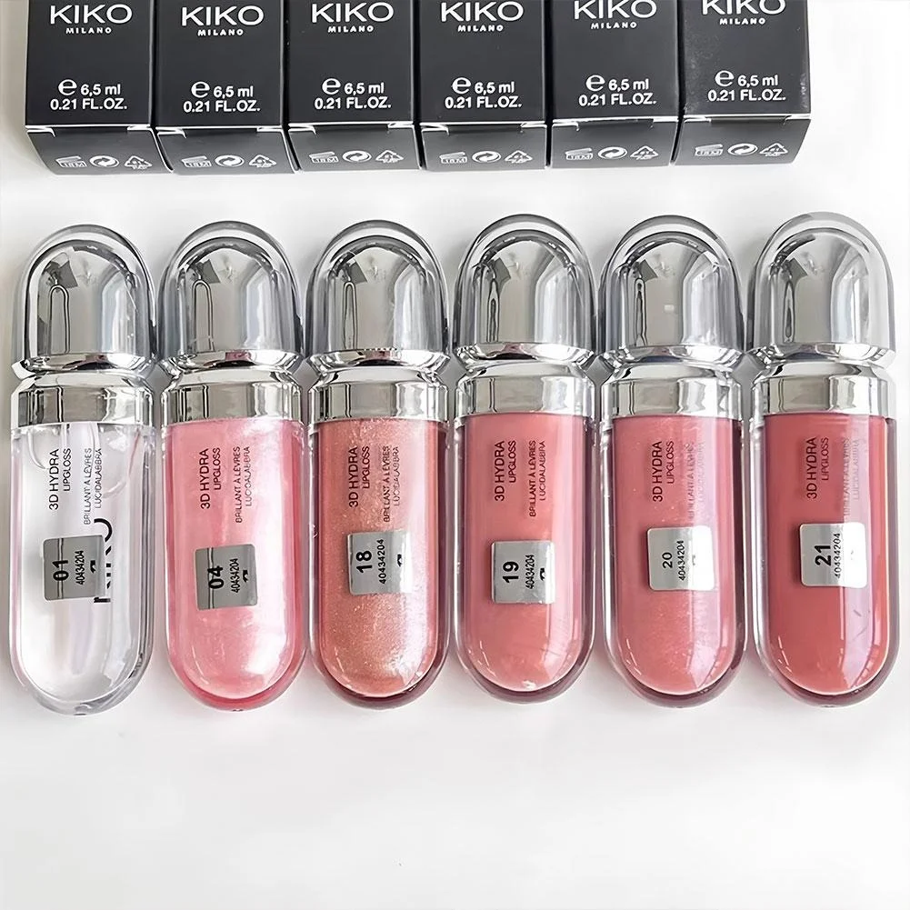 Kiko 3D Hydra LipGloss Non-fading Waterproof Blusher Moisturizing Shimmer Makeup Lip Gloss Lipstick Brun Rose Pearly Mauve Liner thumbnail 3