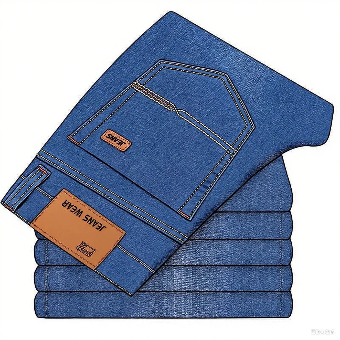 New Business Men's Jeans Casual Straight Stretch Fashion Classic Blue Black Work Denim Trousers Male Brand Clothing thumbnail 2