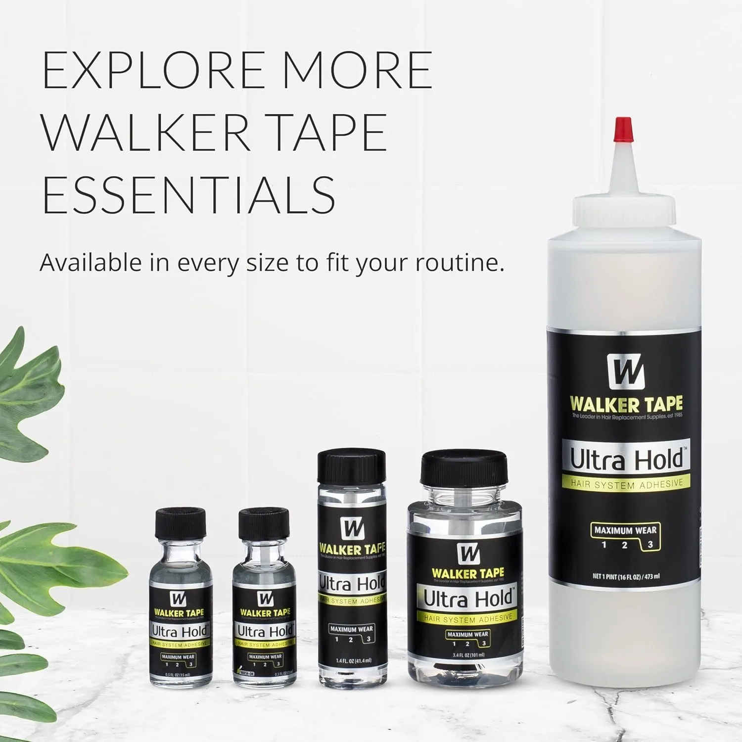 Walker Tape Ultra Hold Brush-On Adhesive 3.4 oz, Waterproof Clear-Drying Wig Glue for Lace Systems and Tape in Hair Extensions thumbnail 2