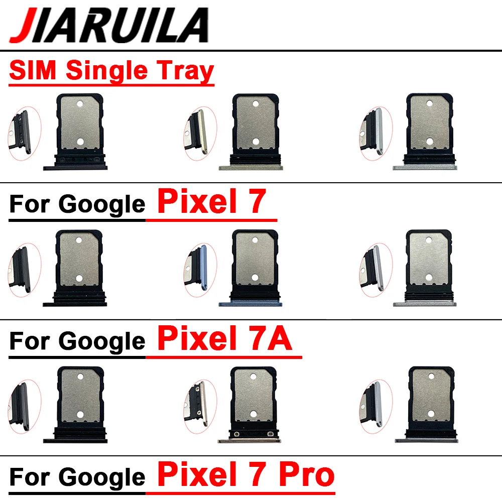Sim Card Tray For Google Pixel 7 / 7A / 7 Pro SIM Single Card Tray Holder Drawer Phone Holder Adapter Tray Chip Slot Drawer Part