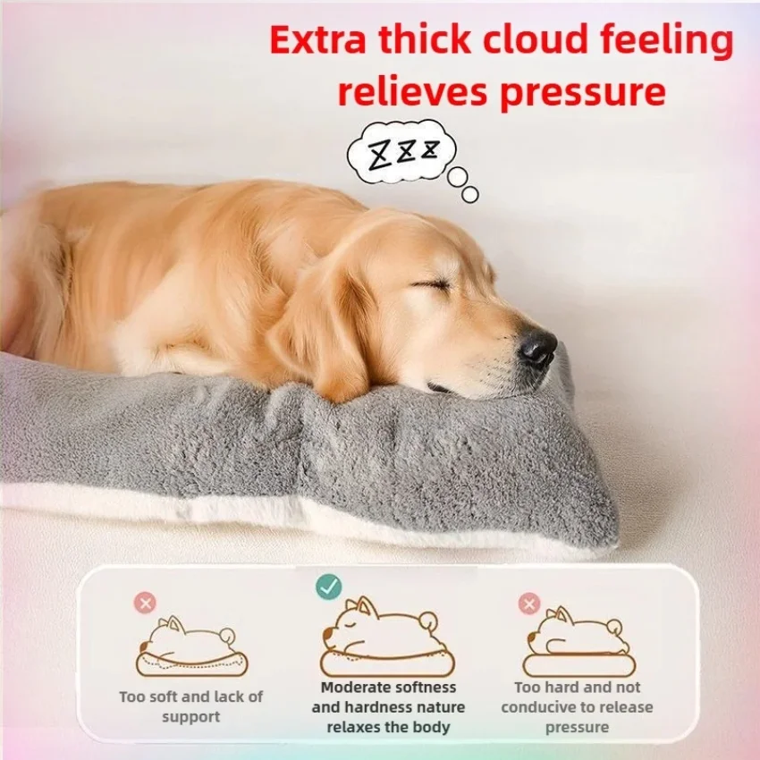 Dog bed mat Large Size Sleeping Pad For winter use keep warm Double-sided Use Golden Retriever stress-relieving Sleeping Pad thumbnail 2
