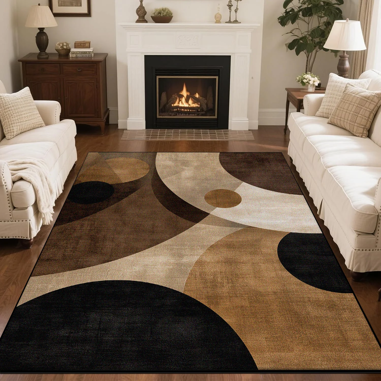 Nordic Simple Style Living Room Sofa Carpet Non-slip Machine Washable Decoration Lounge Rug Modern Soft Fluffy Bedroom Floor Mat thumbnail 2