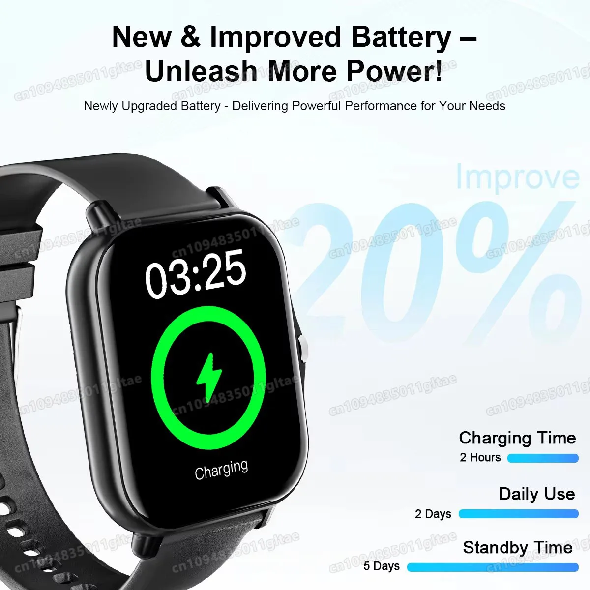 New Smartwatch BT Call Health&Sleep Monitoring 1.80''HD Screen Kids Smart Watch Waterproof Fashoin Sports Bracelet For Women Men thumbnail 5