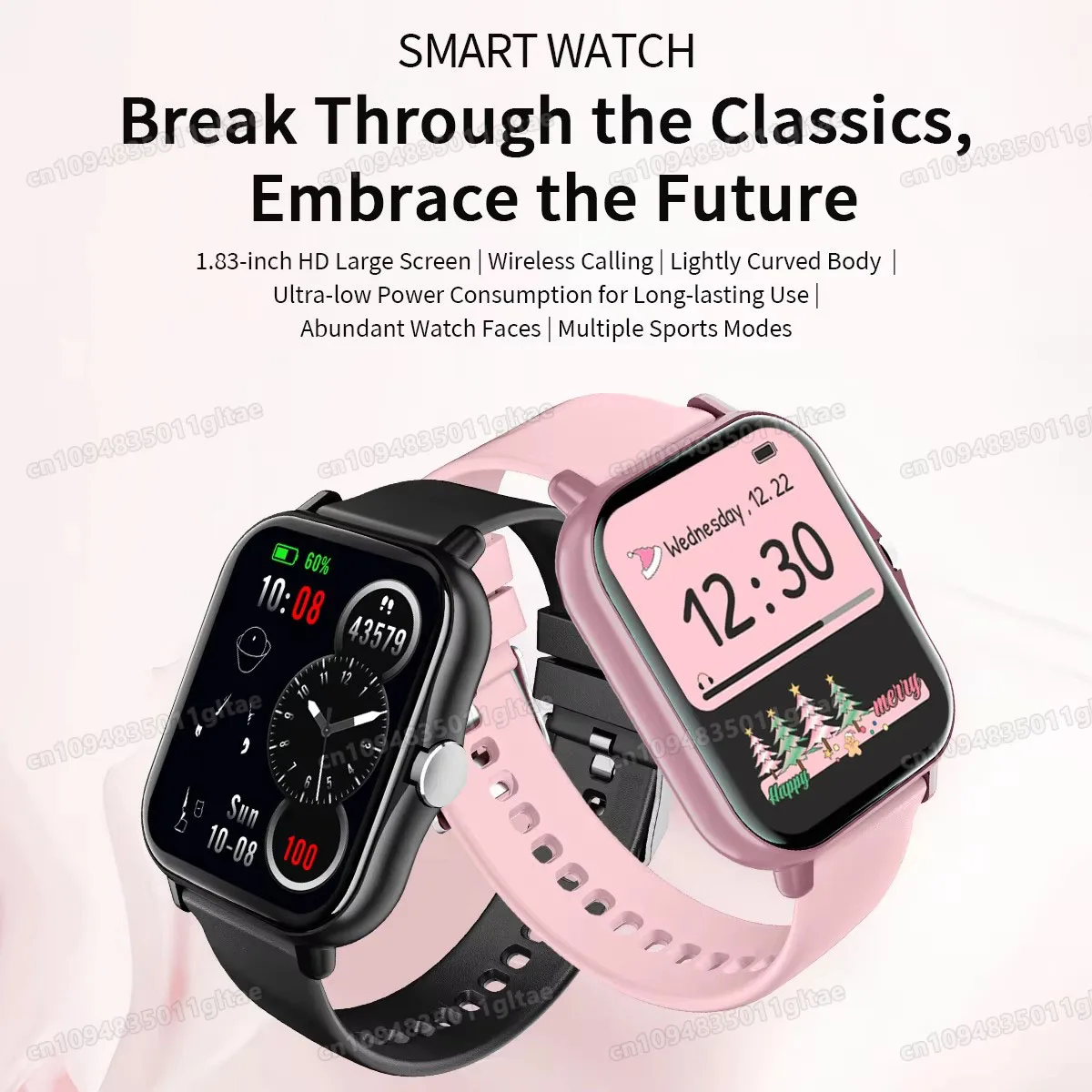New Smartwatch BT Call Health&Sleep Monitoring 1.80''HD Screen Kids Smart Watch Waterproof Fashoin Sports Bracelet For Women Men thumbnail 2