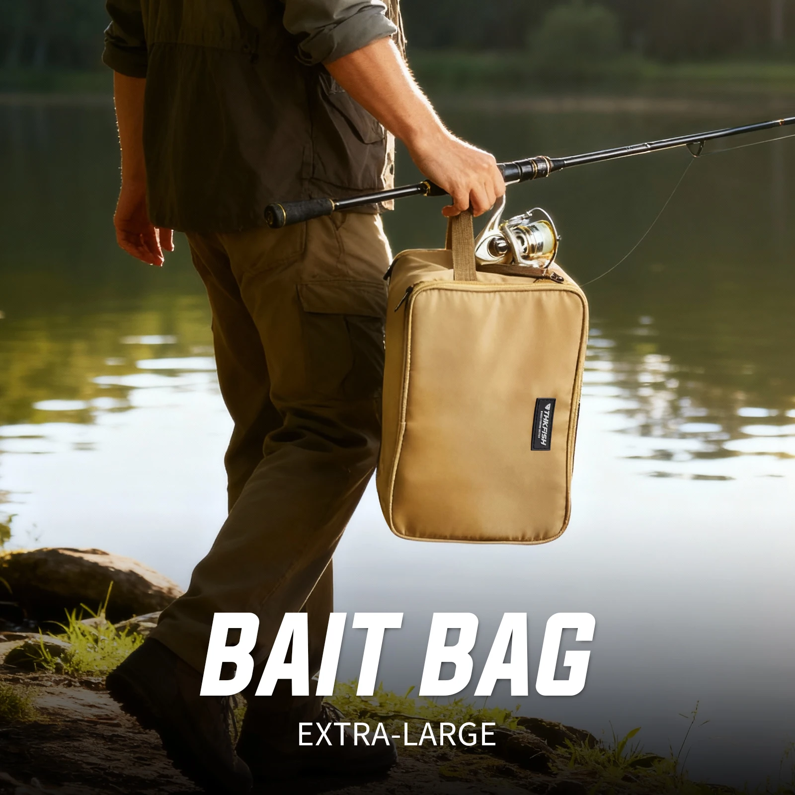 THKFISH Soft Lures Bag Large Capacity Portable Fishing Baits Storage Bags Waterproof Fishing Tackle Storage Handbag Case thumbnail 6
