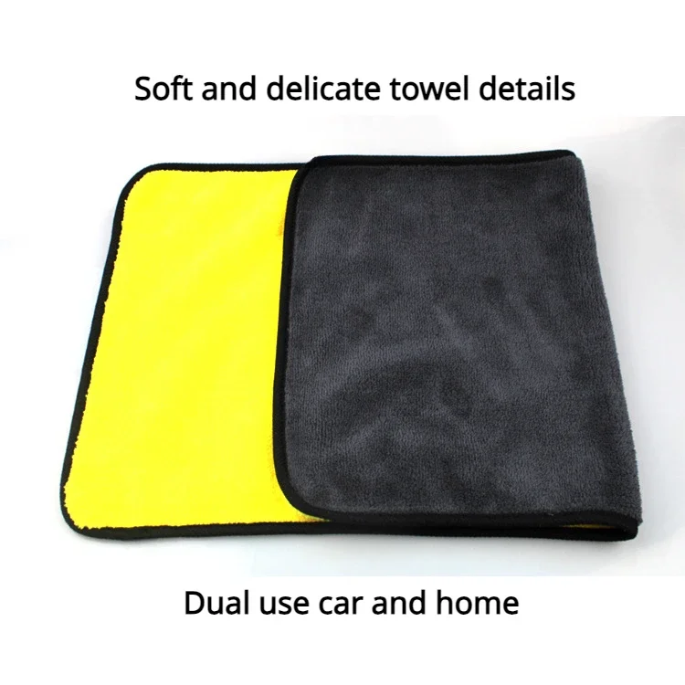 High-Density Coral Velvet Microfiber Towels for Motorcycle Car Wash Cleaning and Drying 3/5/10 Pieces Set thumbnail 4