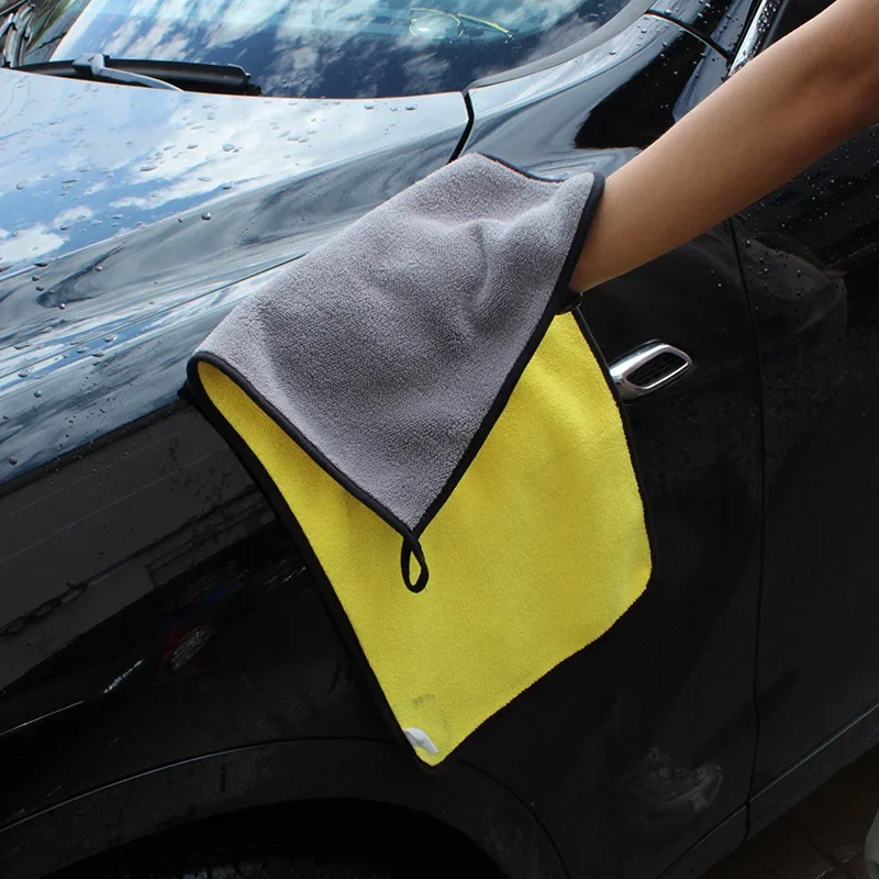 High-Density Coral Velvet Microfiber Towels for Motorcycle Car Wash Cleaning and Drying 3/5/10 Pieces Set thumbnail 5