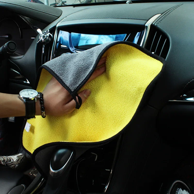 High-Density Coral Velvet Microfiber Towels for Motorcycle Car Wash Cleaning and Drying 3/5/10 Pieces Set thumbnail 6