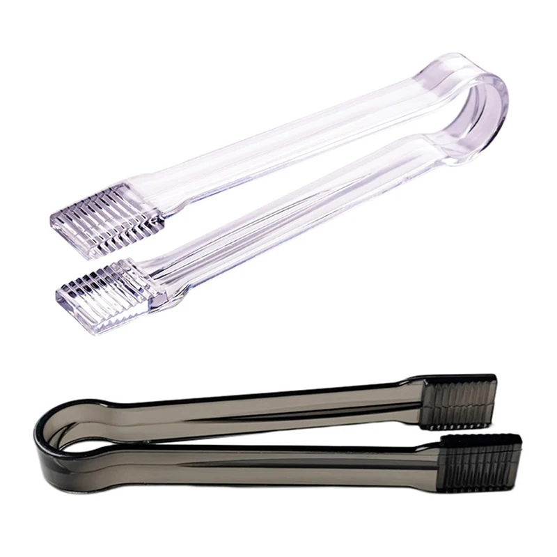 1PC Clear Plastic Barbecue BBQ Clip Bread Food Ice Clamp Ice Clip Tongs Tool Bar Kitchen Accessories thumbnail 4