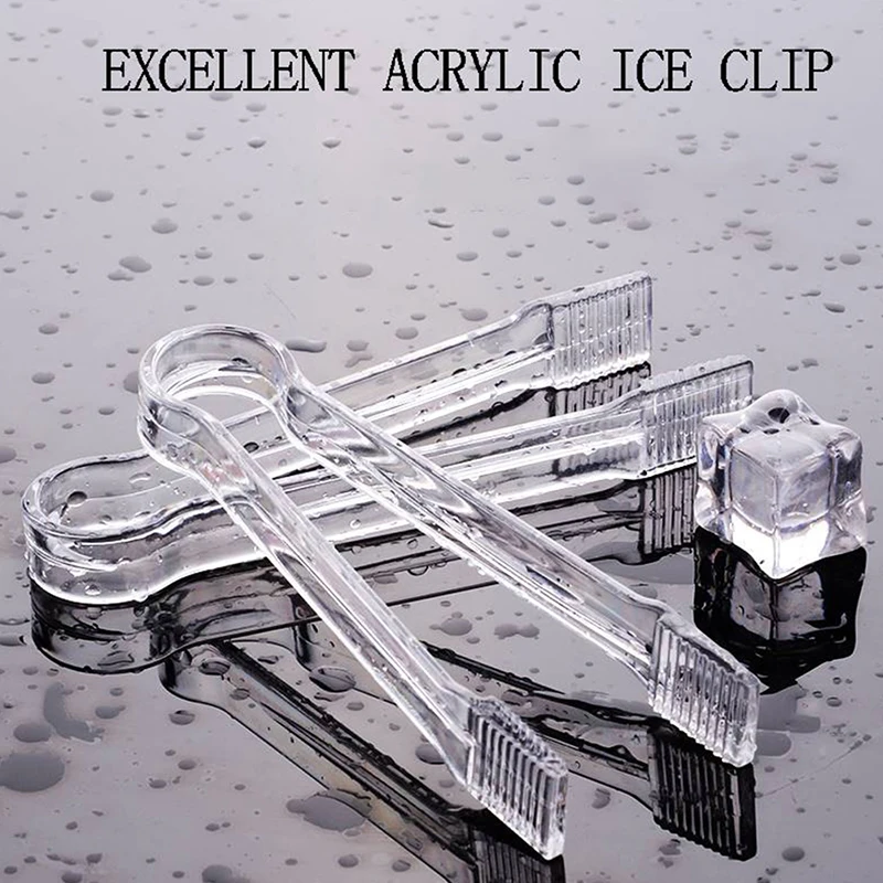 1PC Clear Plastic Barbecue BBQ Clip Bread Food Ice Clamp Ice Clip Tongs Tool Bar Kitchen Accessories thumbnail 2