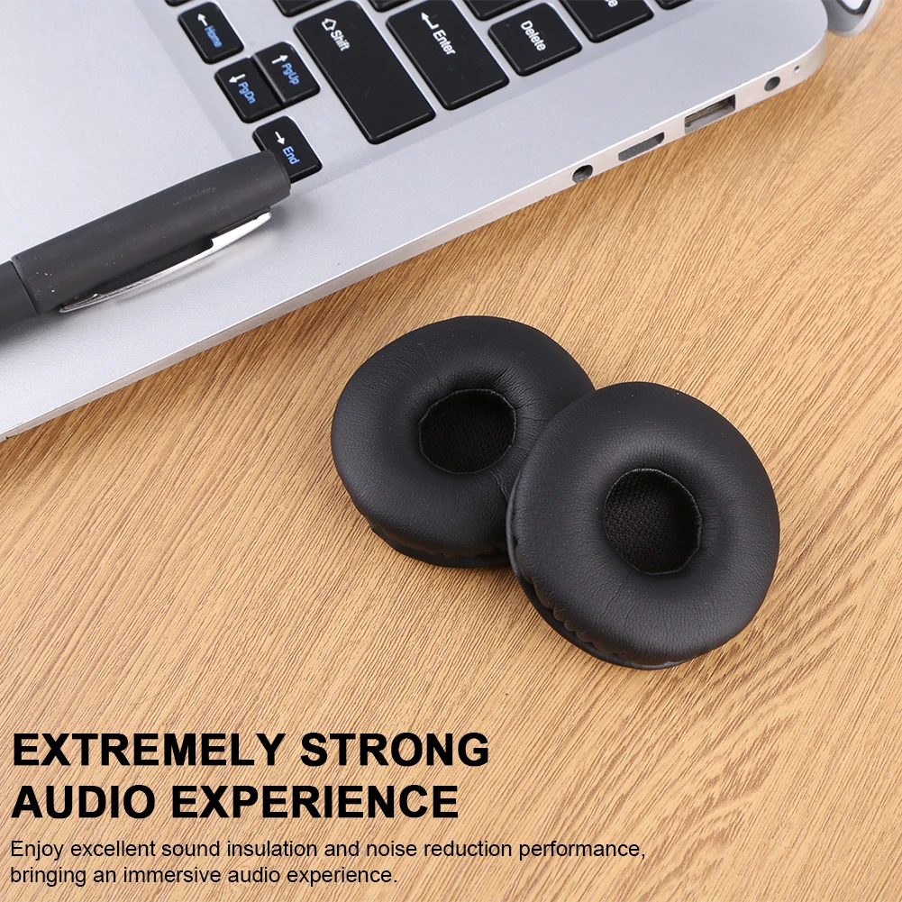 1 Pair Replacement Earmuffs Noise Isolation Memory Foam Headphone Earpads Protein Leather for Jabra Biz 2300 USB Duo/Biz 2300 QD thumbnail 4