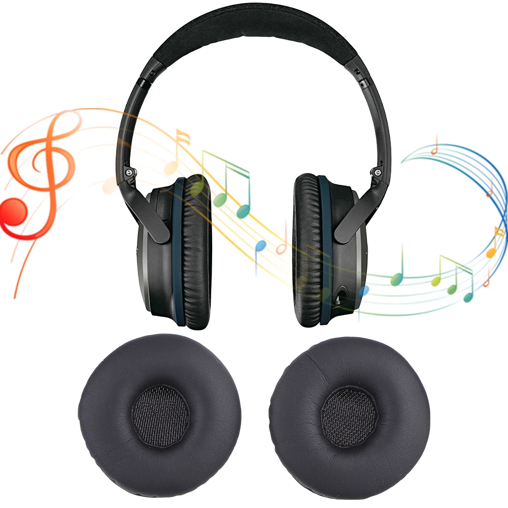 1 Pair Replacement Earmuffs Noise Isolation Memory Foam Headphone Earpads Protein Leather for Jabra Biz 2300 USB Duo/Biz 2300 QD thumbnail 2