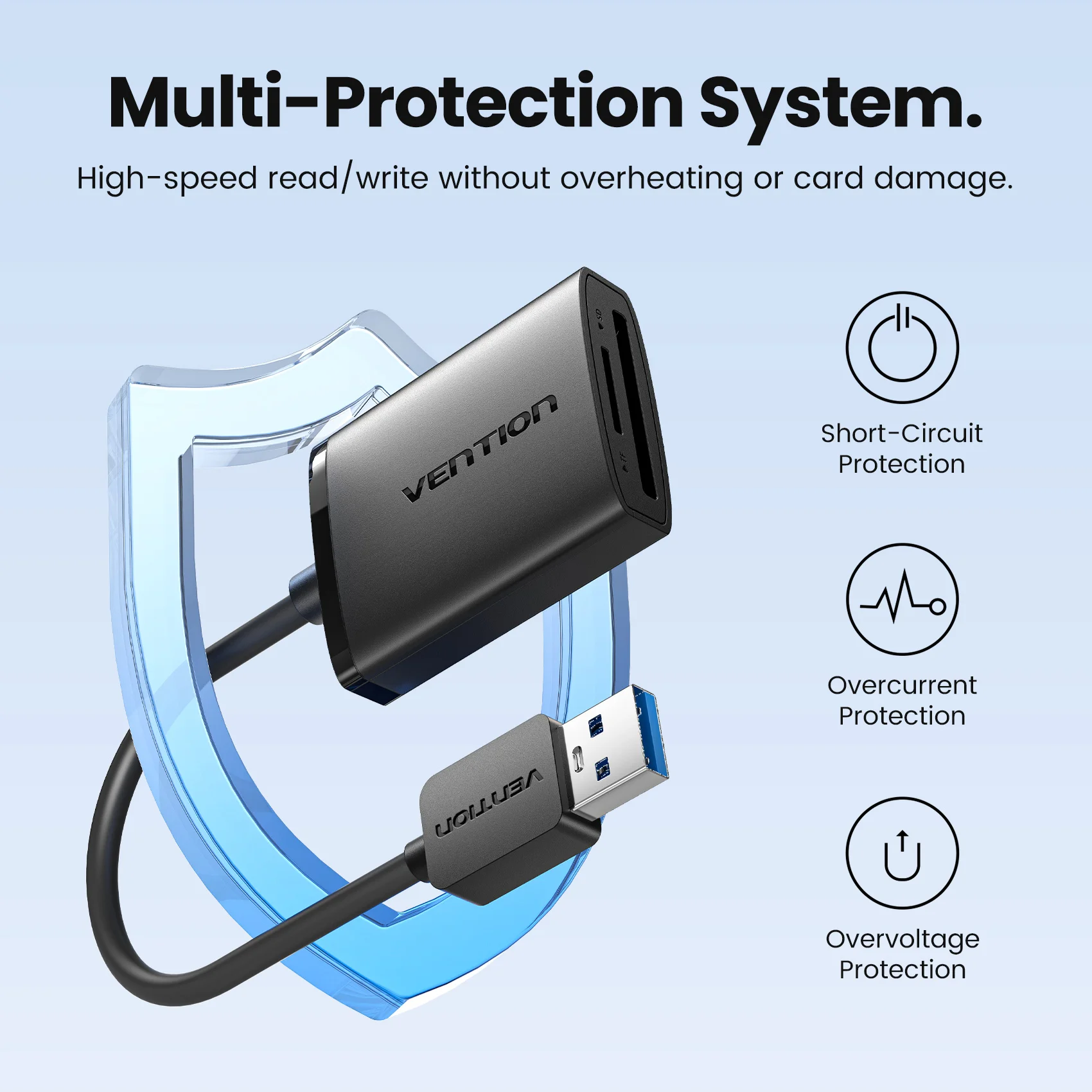 Vention USB 3.0 Card Reader OTG Type C to SD TF Memory Card Adapter 2TB Max for Laptop PC MacBook Phone USB 3.0 SD Card Reader thumbnail 6