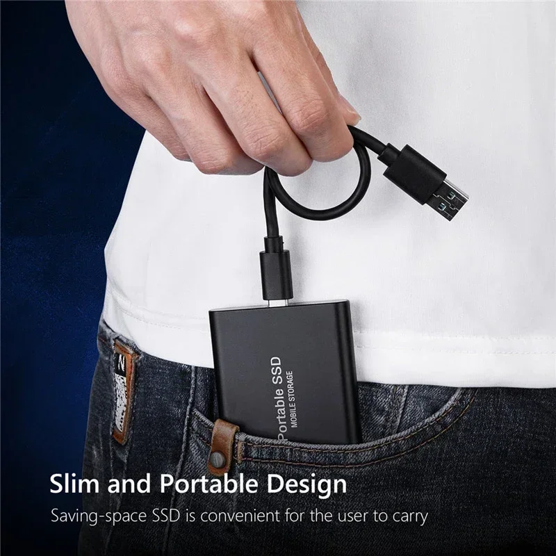 16TB Large Capacity External Hard Drive Quiet Operation Mobile Storage SSD USB3.2 Type-C High Speed Solid Stae Disk For PC MAC thumbnail 5