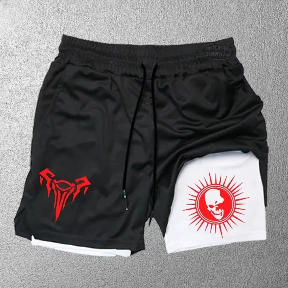 Men's Fashion Printed Performance Shorts, Gym Casual Sports Shorts, Training Running 2-in-1 Mesh Sports Shorts thumbnail 2