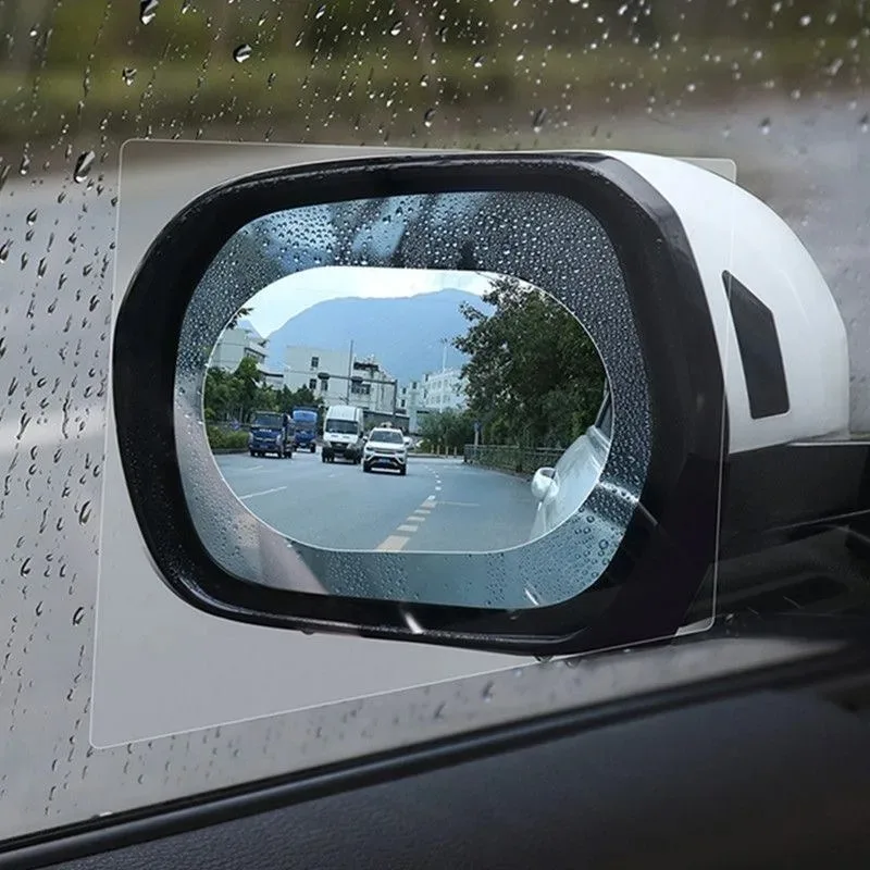 Car Rearview Mirror Protective Film Side Windows Sticker Anti Fog Glare Rainproof Waterproof Auto Mirror Film Clear Nano Sticker thumbnail 3