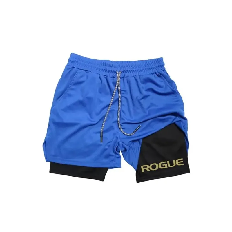 Men's Running Shorts 2-In-1 Double-deck Sport Sportswear Gym Fitness Compression Short Pants Training Jogging Bottom Clothing thumbnail 5