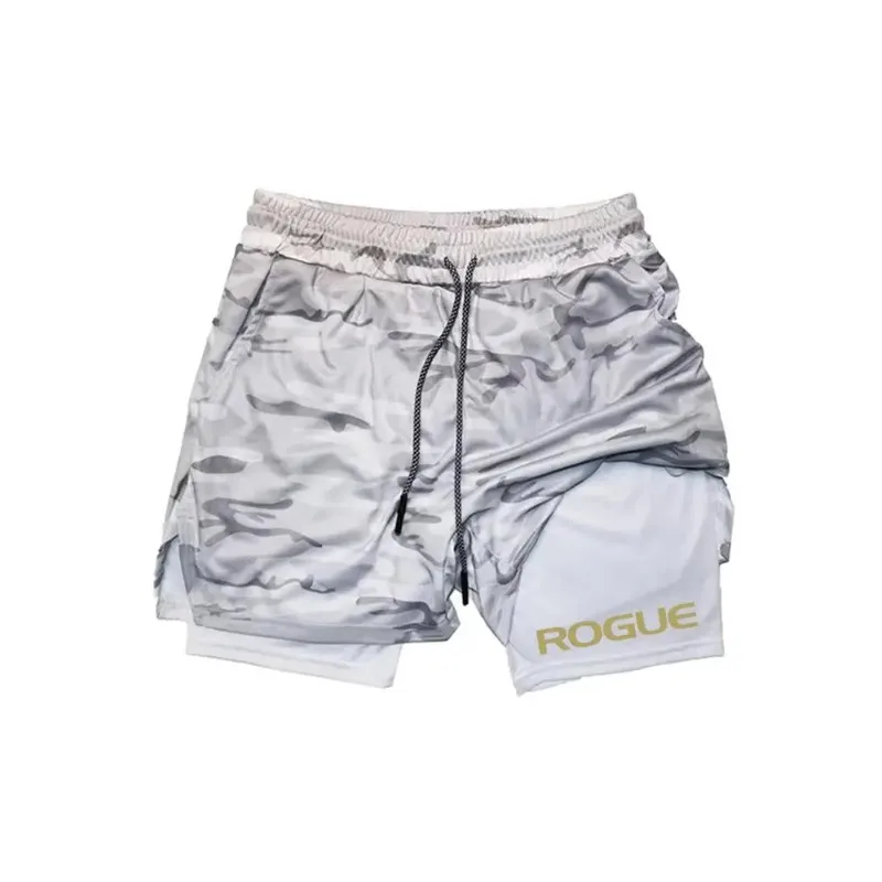 Men's Running Shorts 2-In-1 Double-deck Sport Sportswear Gym Fitness Compression Short Pants Training Jogging Bottom Clothing thumbnail 6