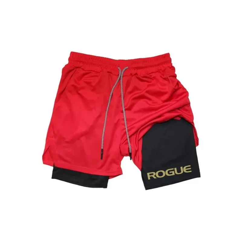 Men's Running Shorts 2-In-1 Double-deck Sport Sportswear Gym Fitness Compression Short Pants Training Jogging Bottom Clothing thumbnail 3