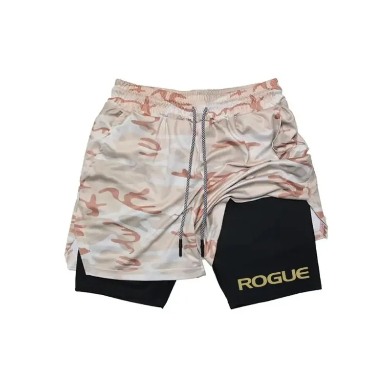 Men's Running Shorts 2-In-1 Double-deck Sport Sportswear Gym Fitness Compression Short Pants Training Jogging Bottom Clothing thumbnail 4