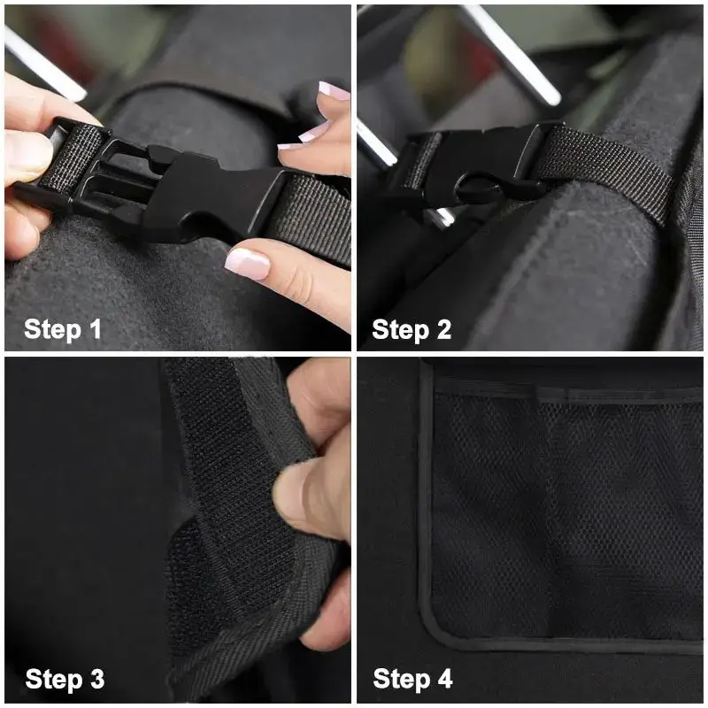 Universal Auto SUV/MPV Organizer Trunk Back Seat Storage Bag Car Rear Multifunctional Storage Net Pocket Car Interior Supplies thumbnail 6