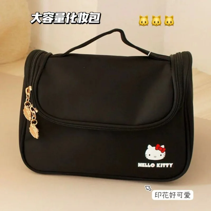 Hello Kitty Cartoon Cute Cat Makeup Bag Handheld Large Capacity Storage Bag Travel Portable Toiletries Bag Gift for Girls thumbnail 2