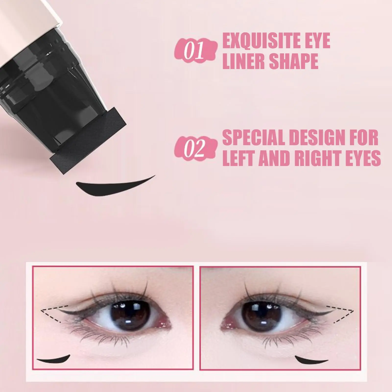 Winged Eye End Stamp Double-Tip Women Makeup Eye End Wing Stamp Waterproof Stencil Portable Quick Drying Eyeliner Cosmetics thumbnail 4