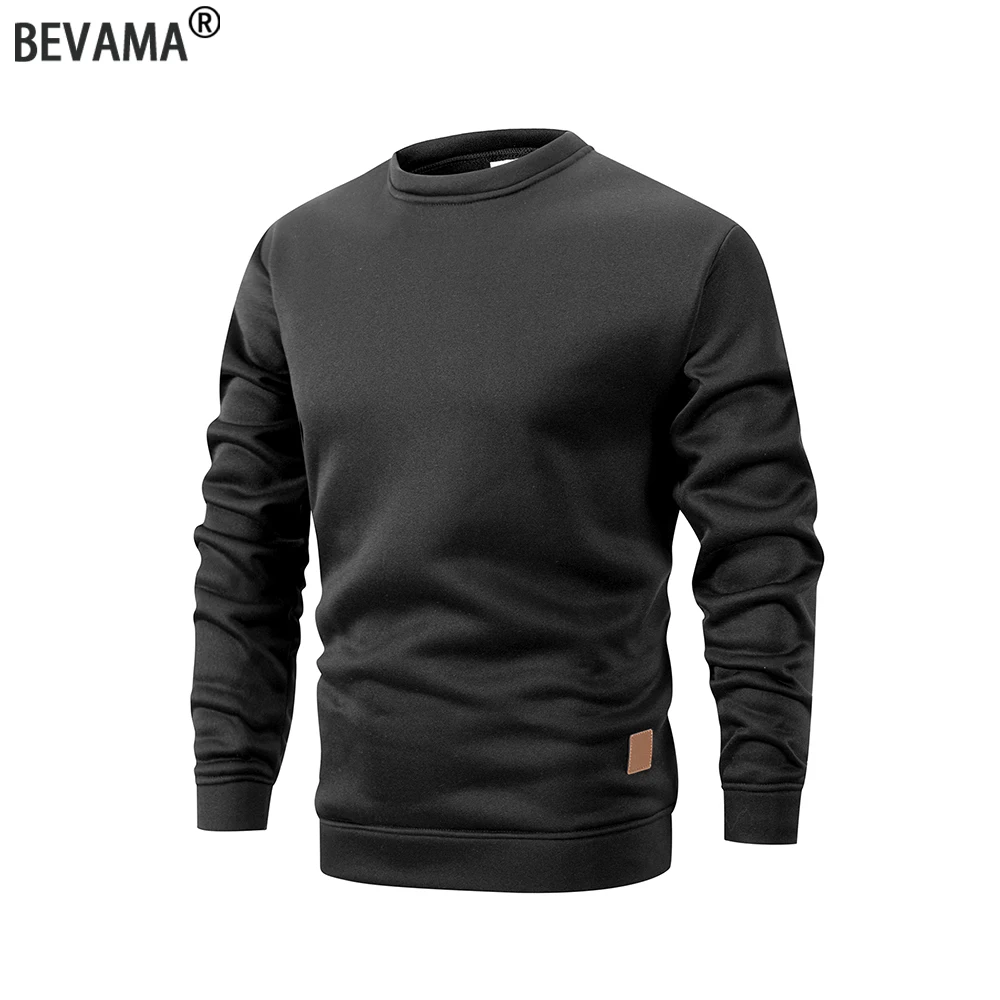 Men's Warm Crew Neck Sweatshirt Fleece Lined Thermal Pullover Autumn Winter Fashion Casual Sweater Loose Knit Long Sleeve Hoodie thumbnail 5