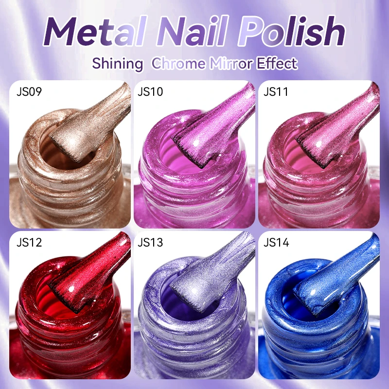 LILYCUTE 7ml  Mirror Metallic Nail Polish No Need of UV LED Lamp Nail Supplies Vernis Red Purple Mirror Effect for Nails thumbnail 4