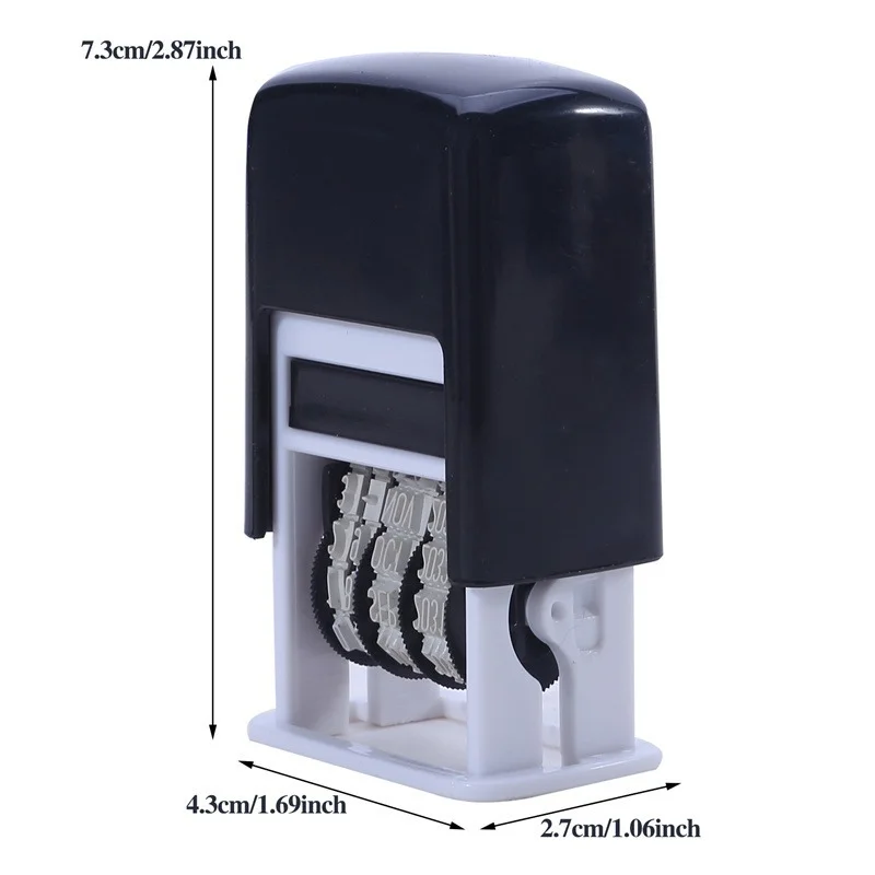 English Year Month Date Stamp Reusable Practical DIY Hand Account Date Stamps ABS Adjustable Universal Office Supplies thumbnail 5
