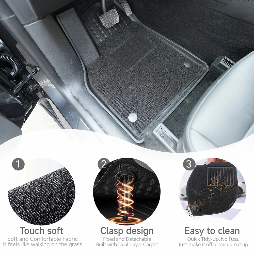 For Tesla Model Y Juniper 2026 Accessories TPE Floor Mats Cargo Liner Waterproof Trunk Mat for Tesla Model Y Juniper Accessories thumbnail 3