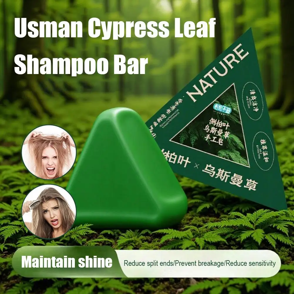 120g Usman Shampoo Soap Nourishing Scalp Control oil Remove dandruff Strengthen hair roots Reduce hair loss Cleanses Hair Care thumbnail 2