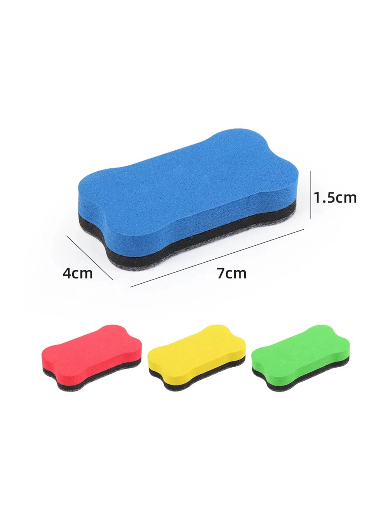Magnetic Whiteboard Erasers EVA Magnetic Blackboard Whiteboard Chalkboard Drywipe Marker Pen Cleaner for School Office Kitchen thumbnail 2