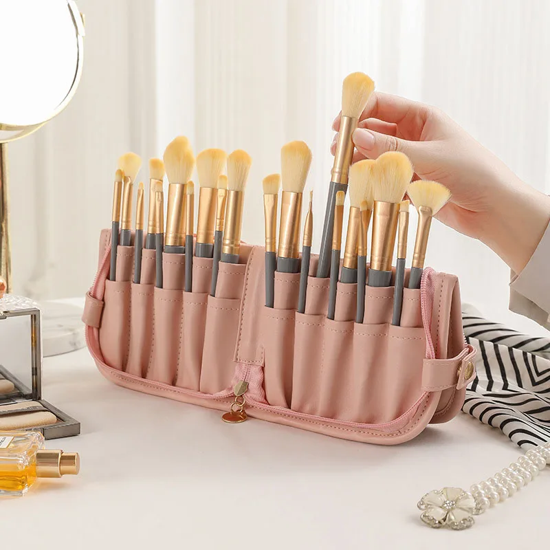 Multifunctional Makeup Brush Storage Bag Makeup Artist Cosmetic Case Handbag Portable Travel Cosmetic Organizer Bag Beauty Tools thumbnail 6