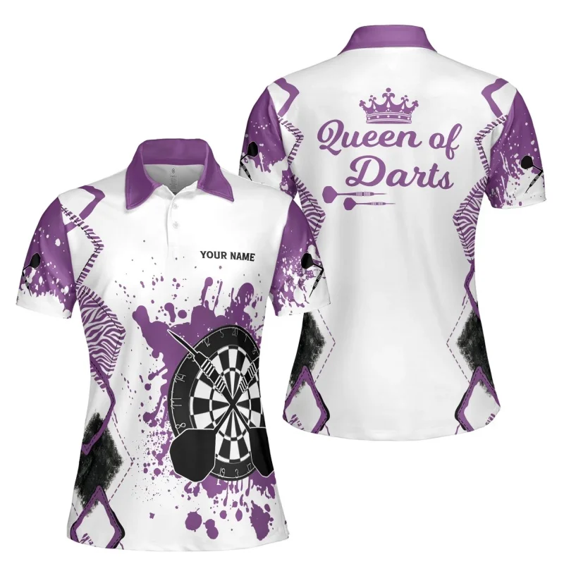 Colorful Geometry Pattern Polo Shirt For Women Customized Dart 3D Print T-Shirts Summer Short Sleeve Lapel Tops Unisex Sport Tee thumbnail 3